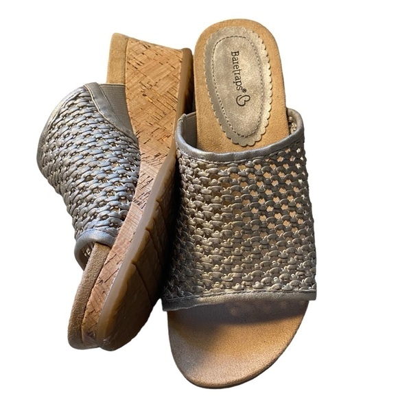 BARETRAPS - THE FLOSSY WEDGE SANDAL- NWT - SIZE 8.5 - METALLIC COLOR - S3 - Picture 5 of 15